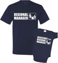 Regional Manager\/Assistant Combo Matching Dad Baby Shirts or Bodysuit