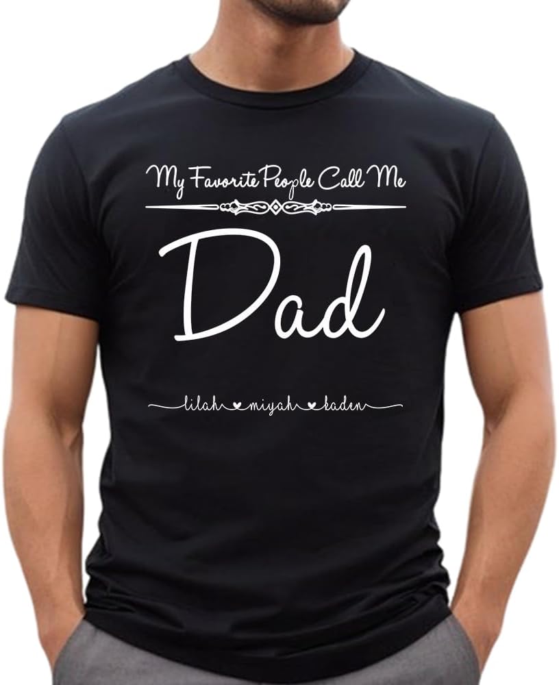 Personalized Shirt for Dad Shirt with Kids, Gifts for Dad Papa Shirts, Fathers Day Birthday Gifts, Gifts for Men Shirt