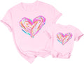 Mommy and Me Valentines Outfits: Valentines Shirt Women Love Heart Mom and Baby Matching Outfits