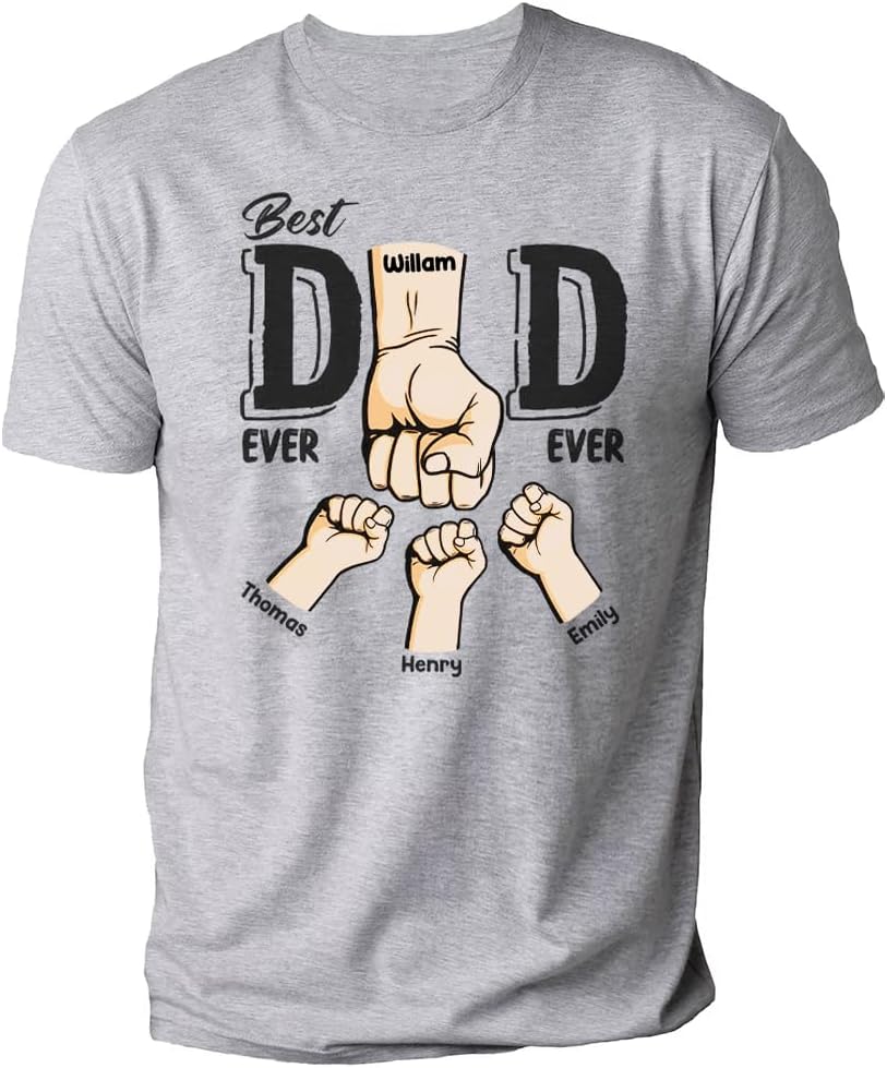 Personalized Shirt for Dad Shirt with Kids, Gifts for Dad Papa Shirts, Fathers Day Birthday Gifts, Gifts for Men Shirt