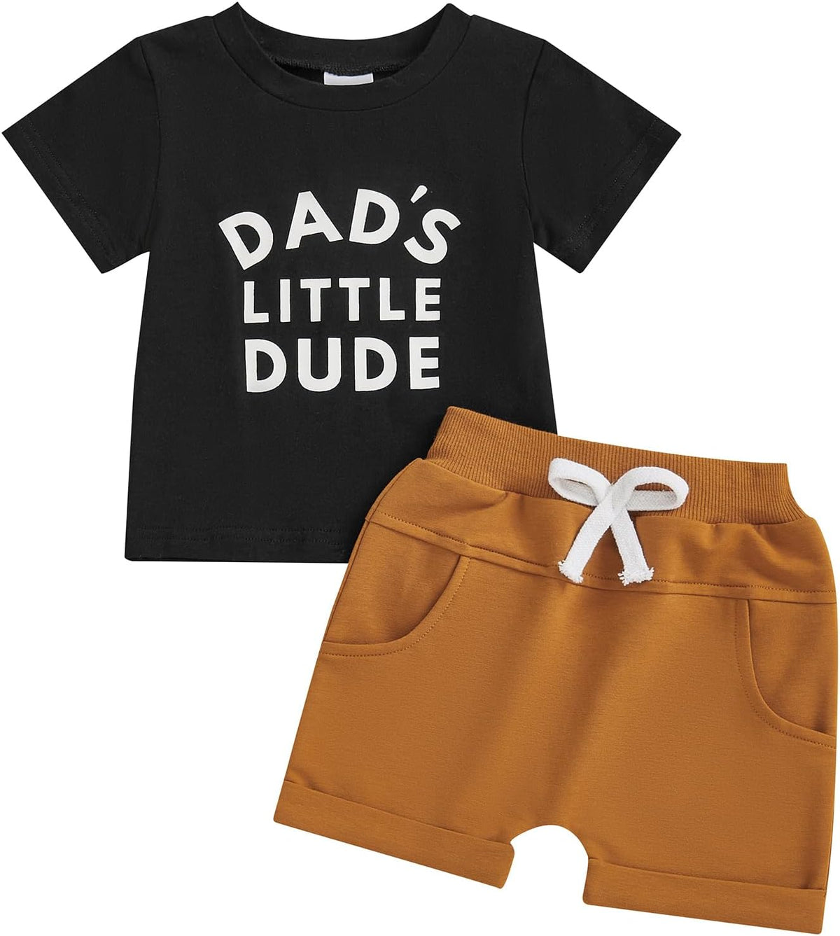 BemeyourBBs Toddler Baby Boy Summer Clothes Funny Letter T Shirt Elastic Waist Pockets Shorts Set 2 Piece Outfit