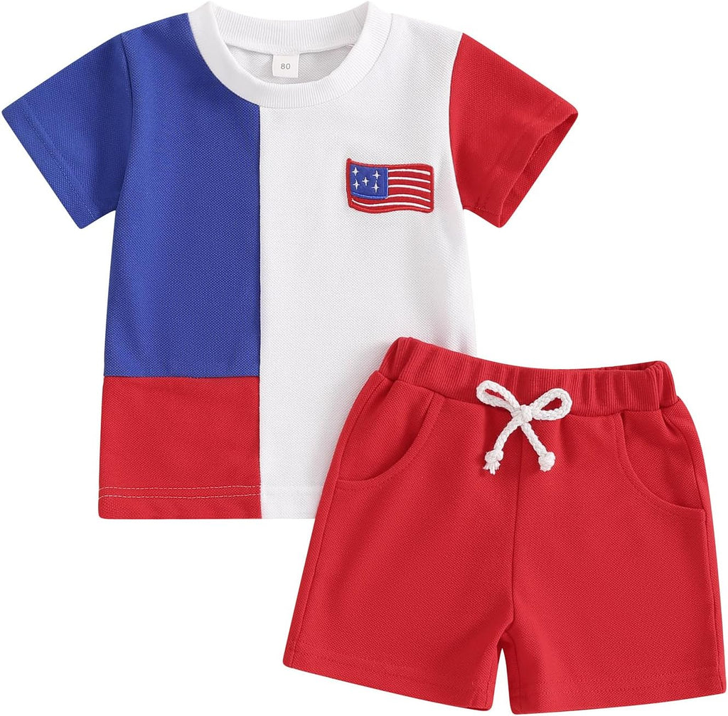 BemeyourBBs Toddler Baby Boy Summer Clothes Funny Letter T Shirt Elastic Waist Pockets Shorts Set 2 Piece Outfit