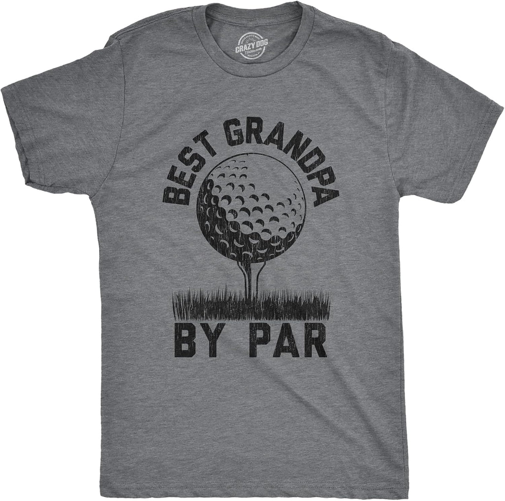 Funny Mens Golfing T Shirts Best Dad by Par and Other Graphic Golf Tees for Dads
