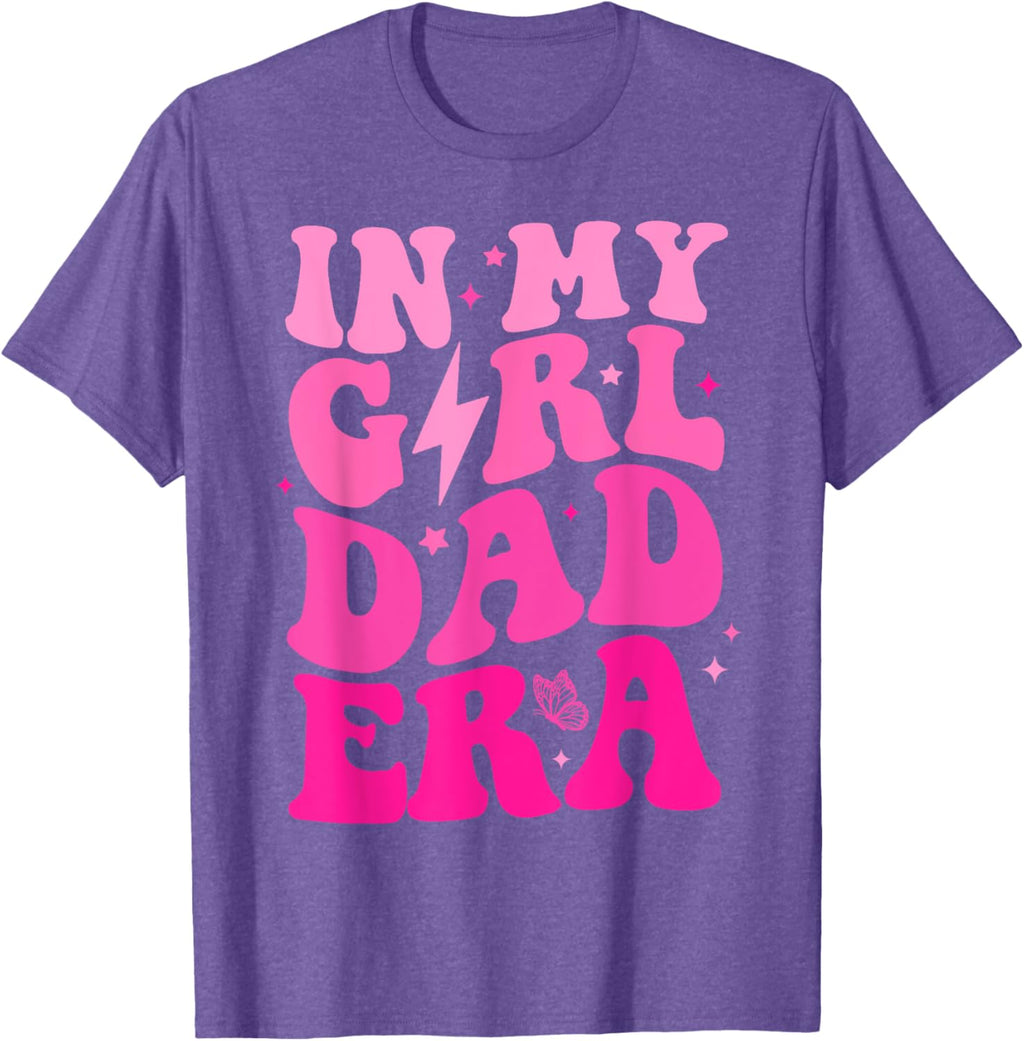 In My Dad Era Girl Groovy Retro Papa Fathers Day