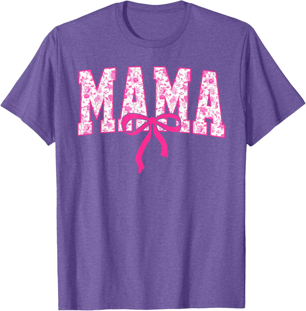Coquette Pink Chinoiserie Mama Floral Bow Mom Mothers Day