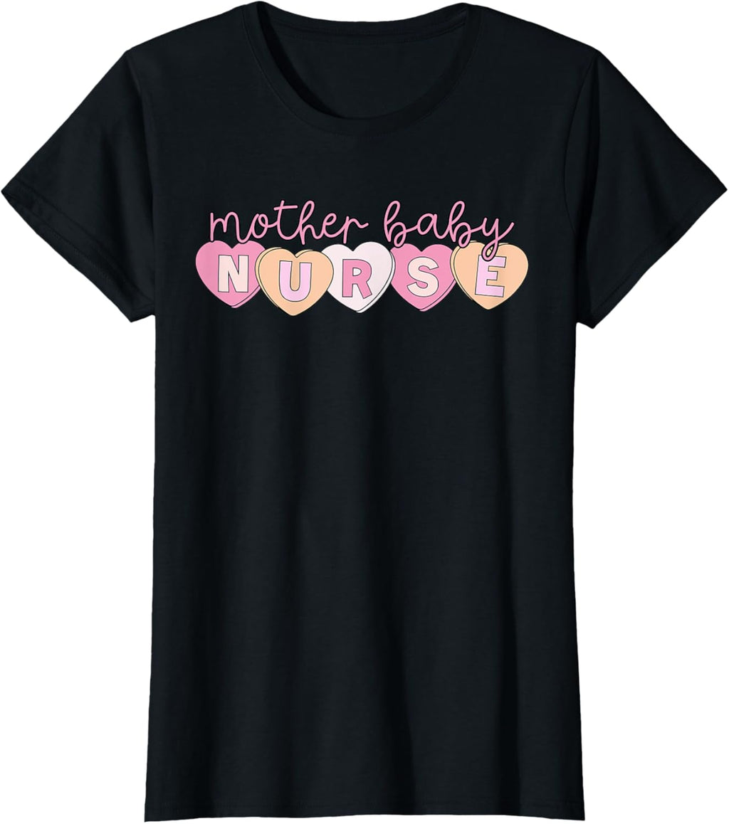 Mother Baby Nurse Hearts Valentine OBGYN Postpartum Nursing