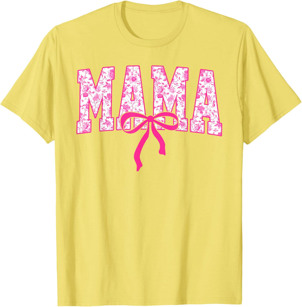 Coquette Pink Chinoiserie Mama Floral Bow Mom Mothers Day