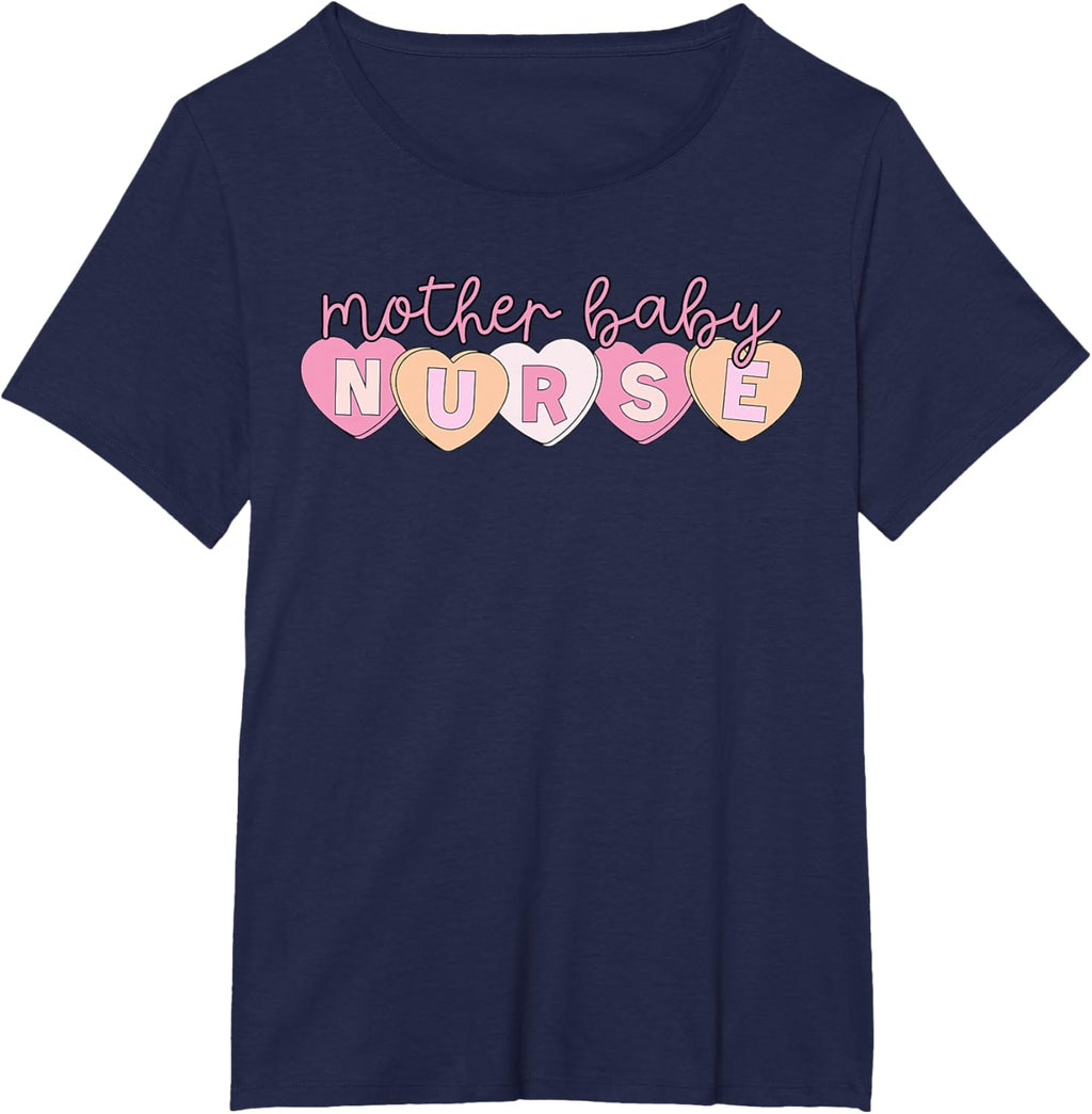 Mother Baby Nurse Hearts Valentine OBGYN Postpartum Nursing