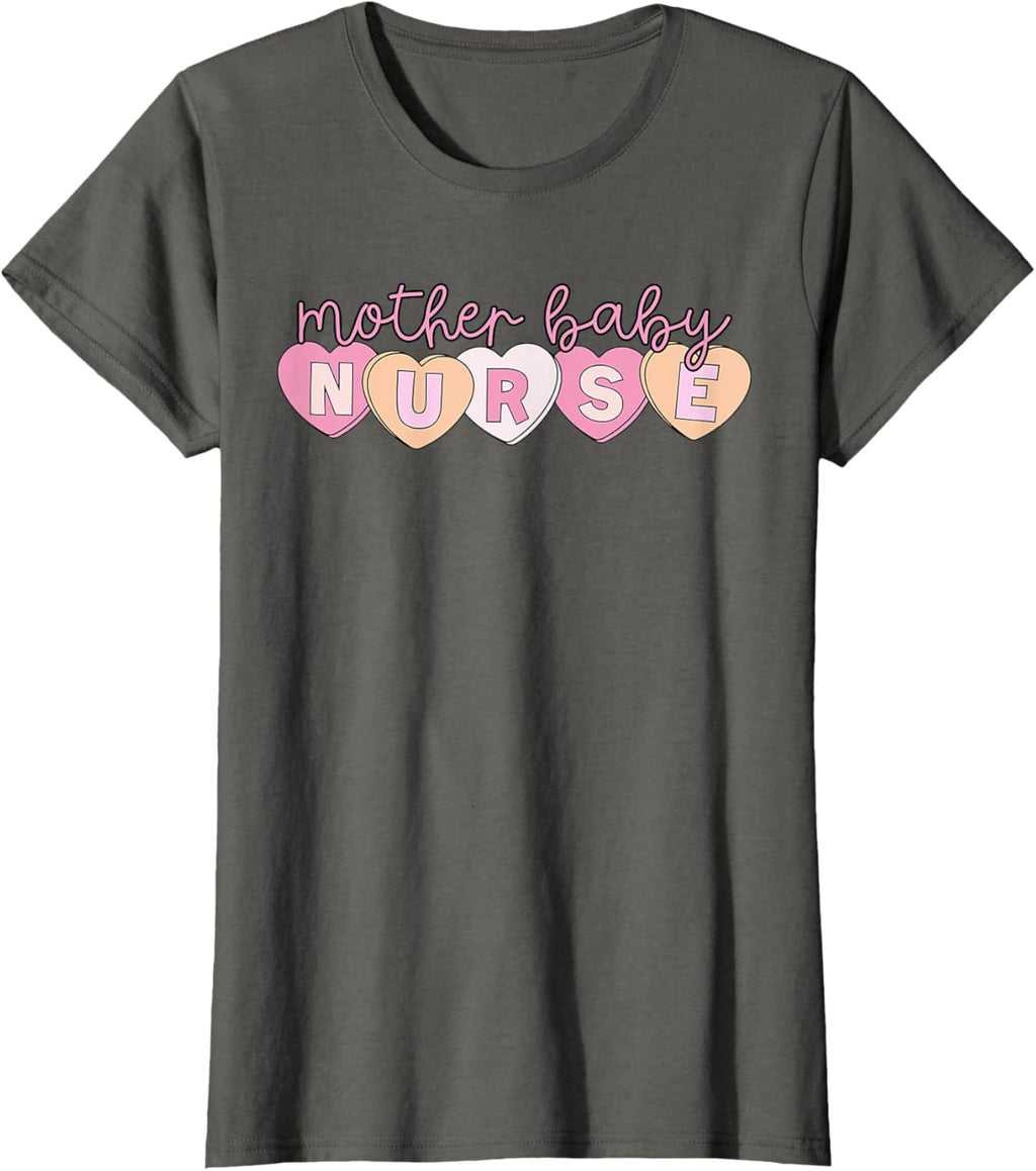 Mother Baby Nurse Hearts Valentine OBGYN Postpartum Nursing