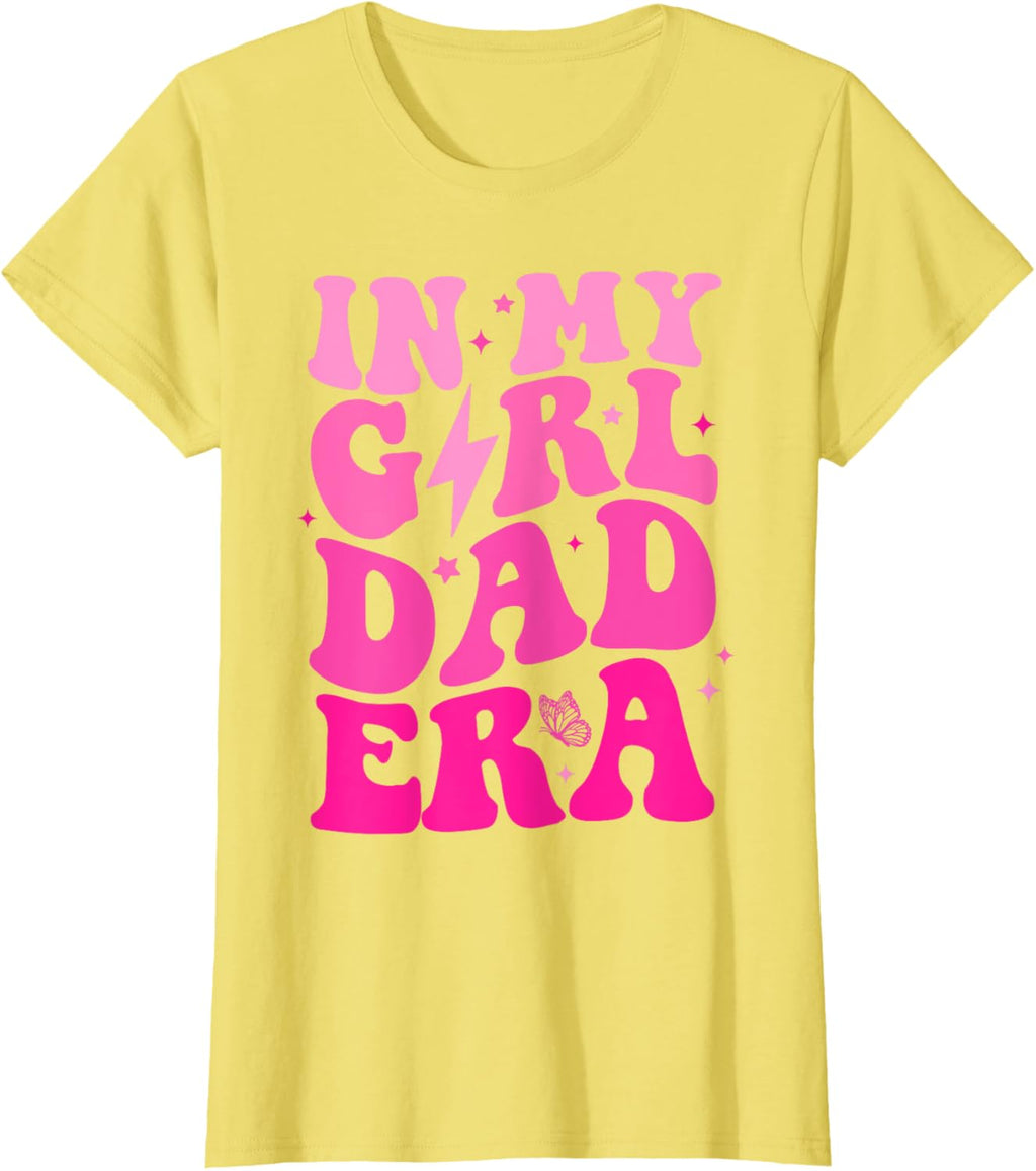 In My Dad Era Girl Groovy Retro Papa Fathers Day