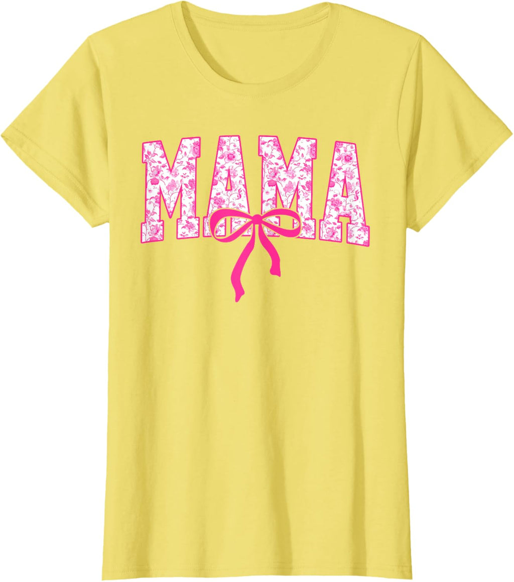 Coquette Pink Chinoiserie Mama Floral Bow Mom Mothers Day
