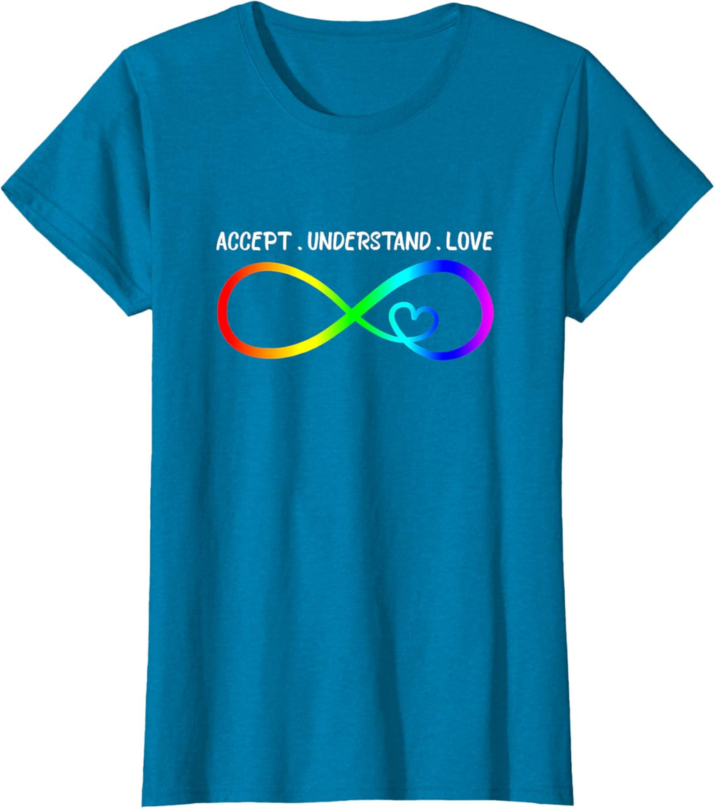 Accept Understand Love Heart Infinity Autism Awareness