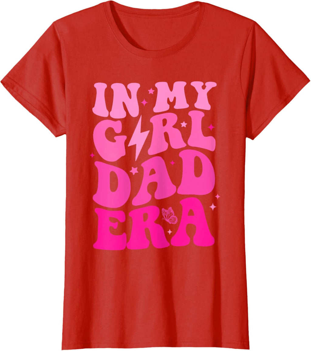 In My Dad Era Girl Groovy Retro Papa Fathers Day