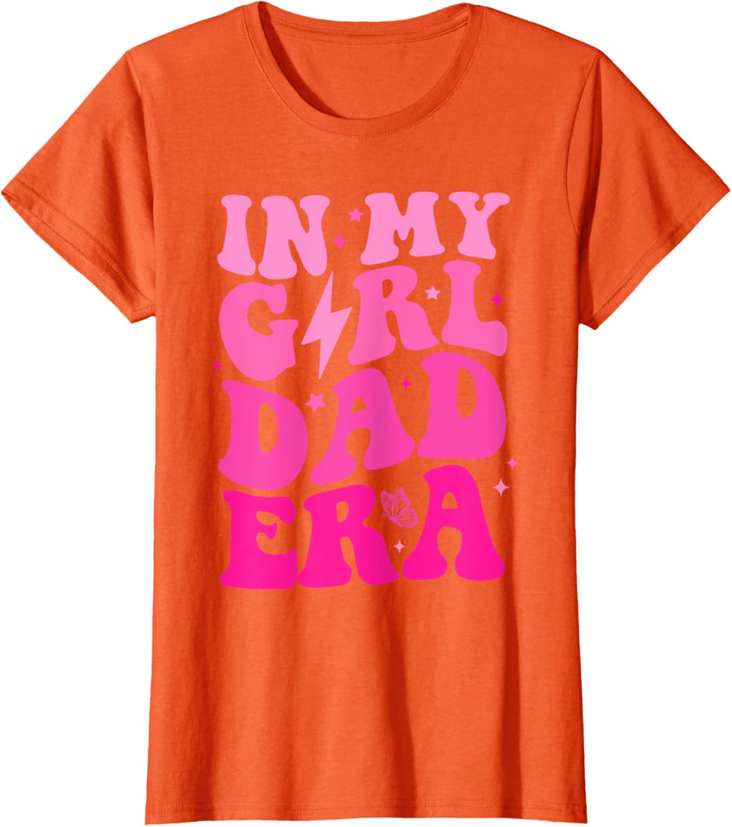 In My Dad Era Girl Groovy Retro Papa Fathers Day
