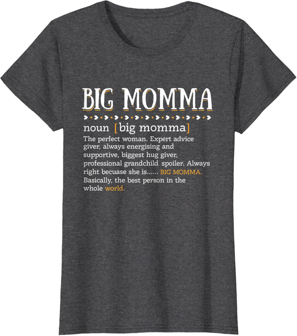 Womens Funny BIG MOMMA Definition Cute Mom Grandma Mother\u2019s Day