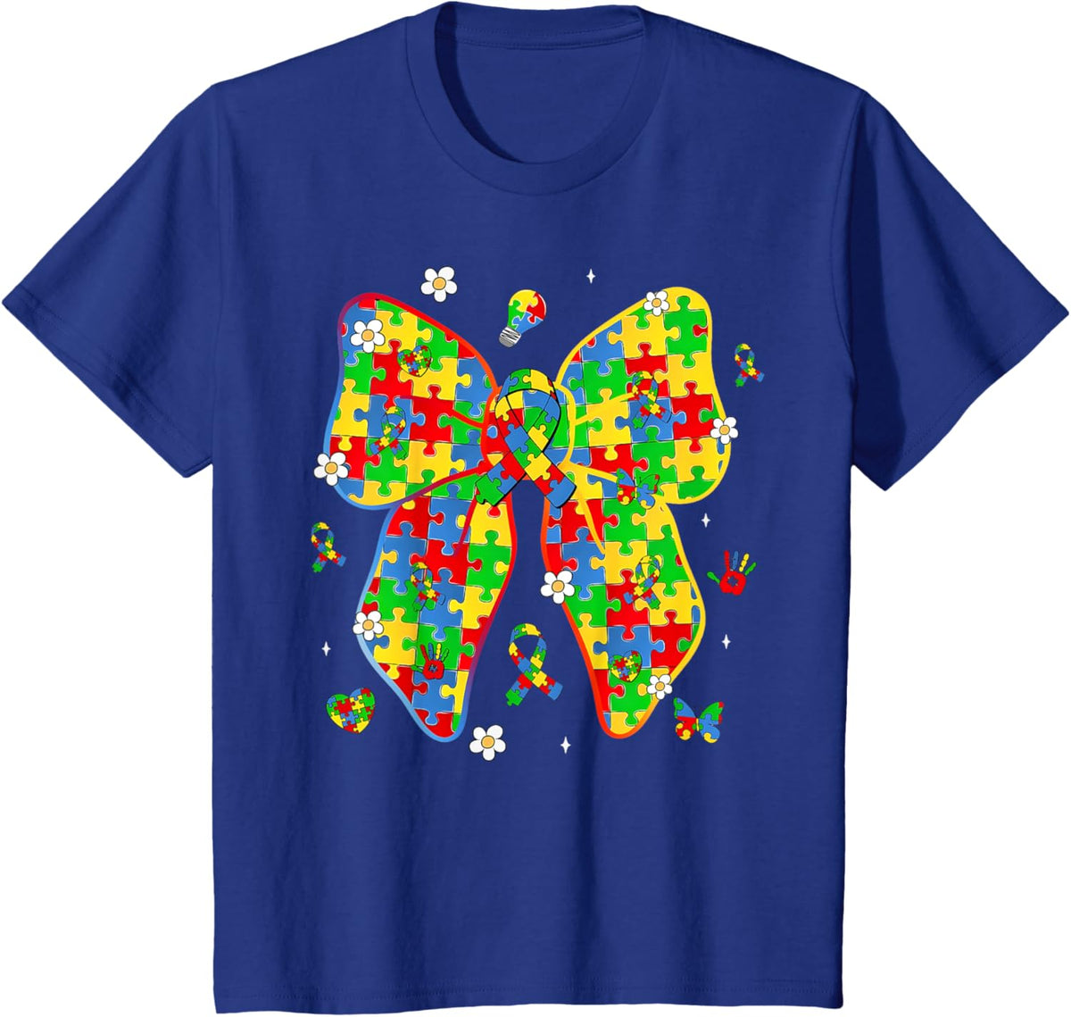 Autism Awareness Coquette Bow Puzzle Bow Women Kids Girl Boy