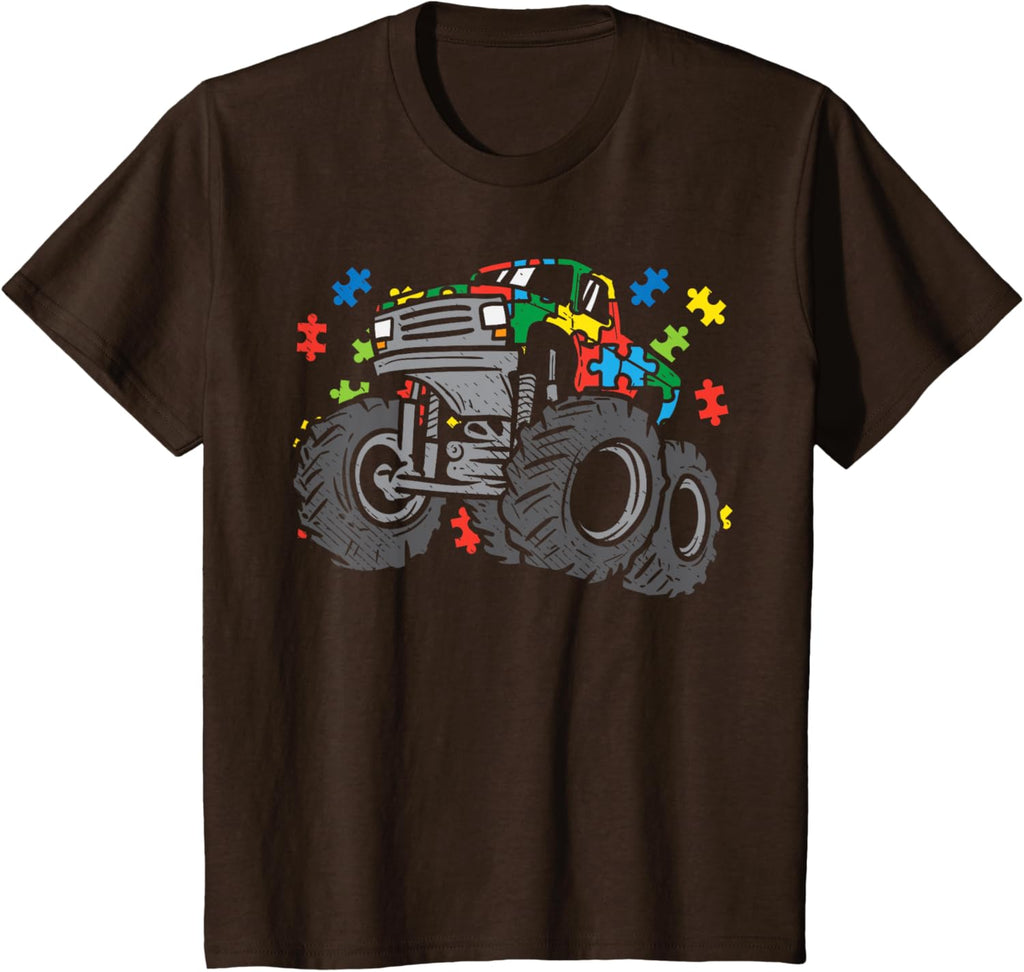 Kids Monster Truck Puzzles Cute Kids Autism Awareness ASD Boys