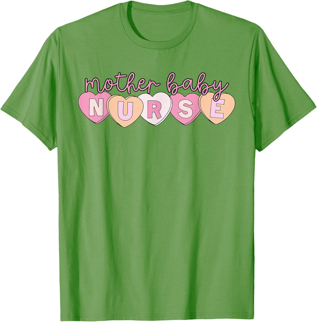 Mother Baby Nurse Hearts Valentine OBGYN Postpartum Nursing