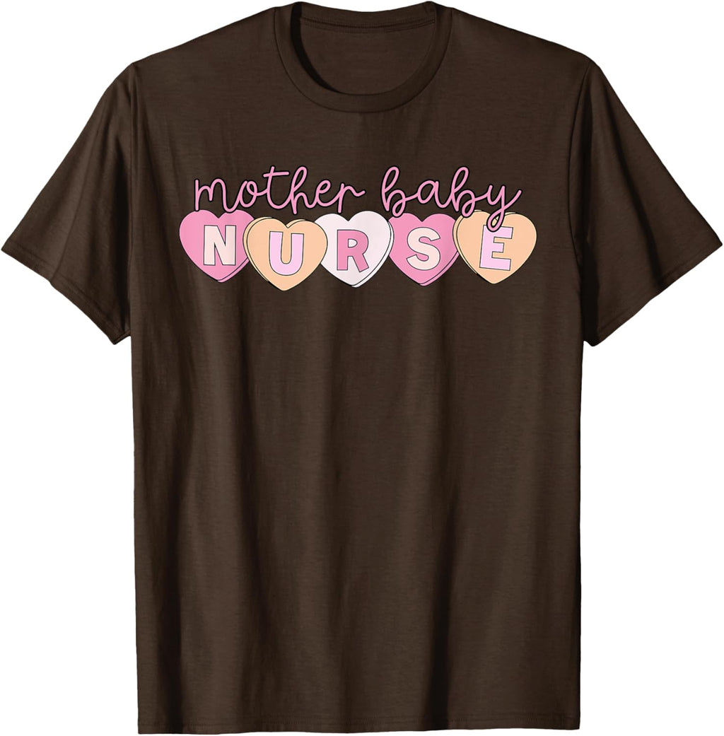 Mother Baby Nurse Hearts Valentine OBGYN Postpartum Nursing