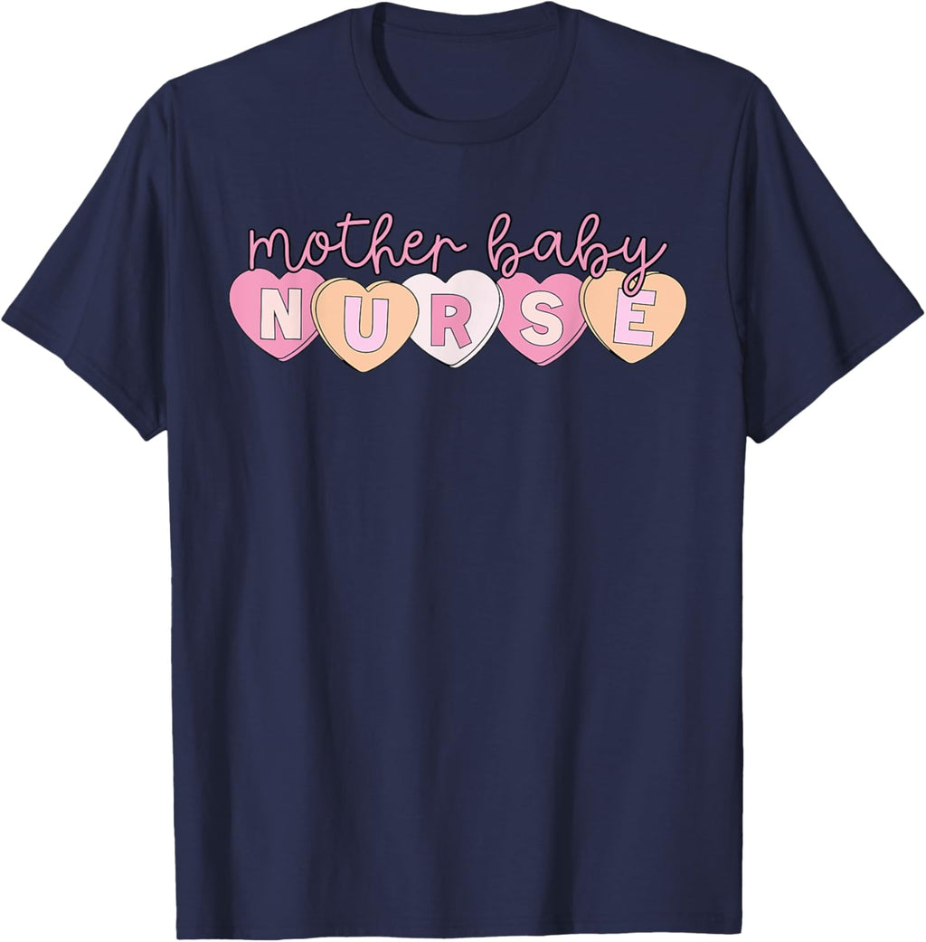 Mother Baby Nurse Hearts Valentine OBGYN Postpartum Nursing