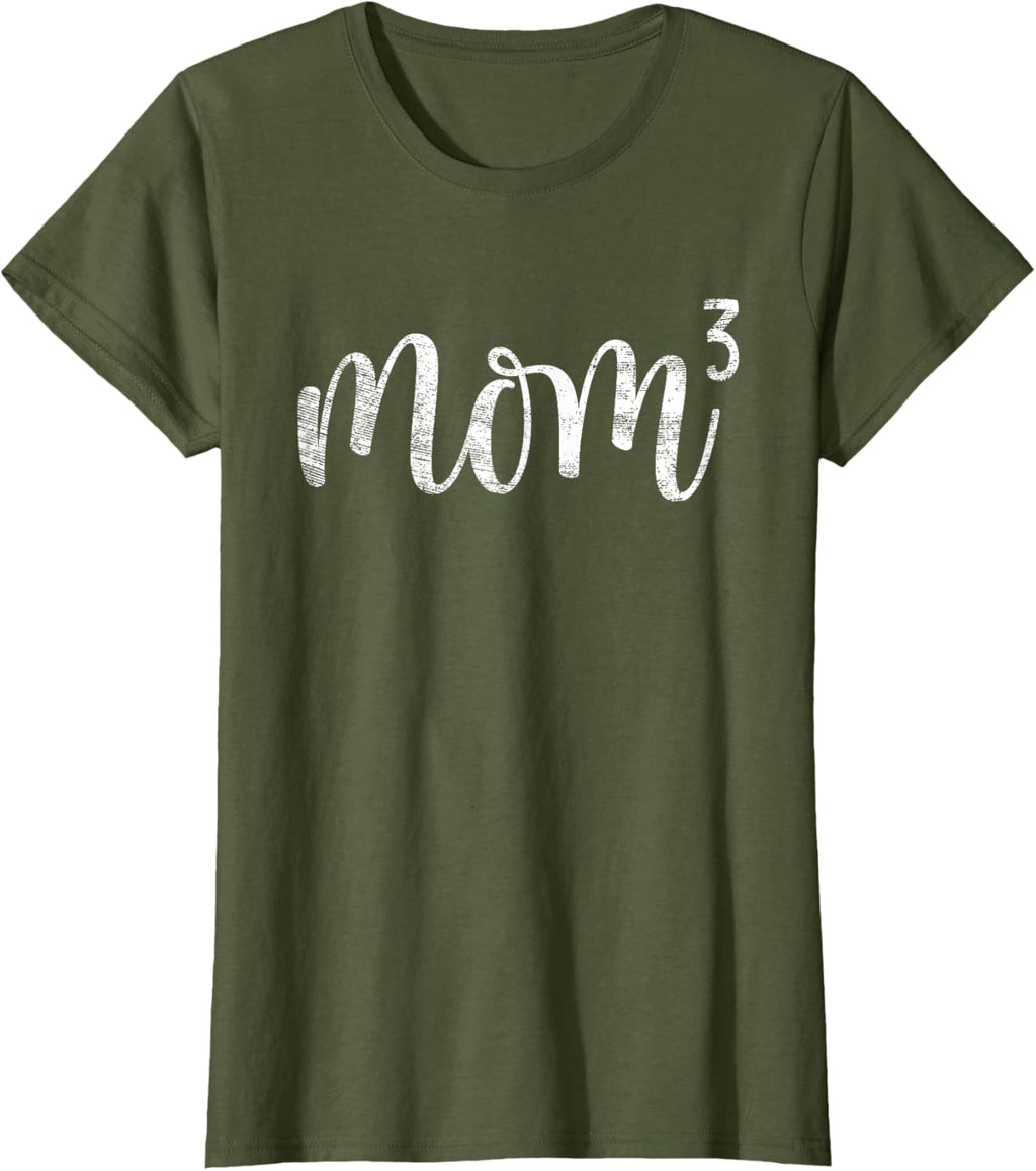Mom3 Mom Cubed Mother of Three Mama of 3 Gifts Mothers Day