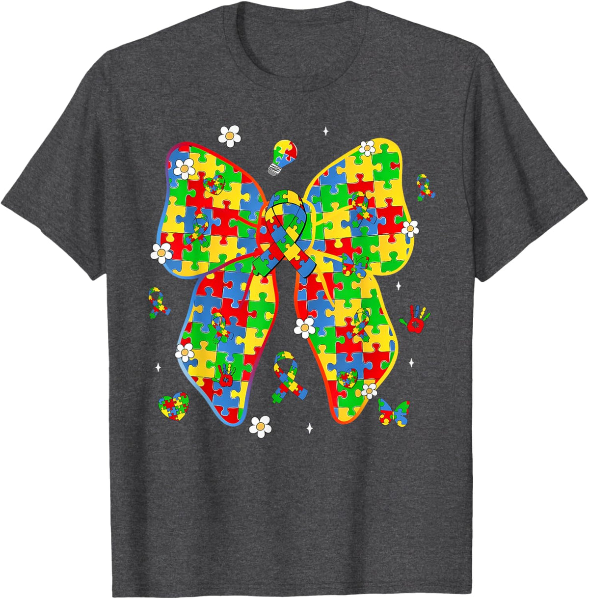 Autism Awareness Coquette Bow Puzzle Bow Women Kids Girl Boy