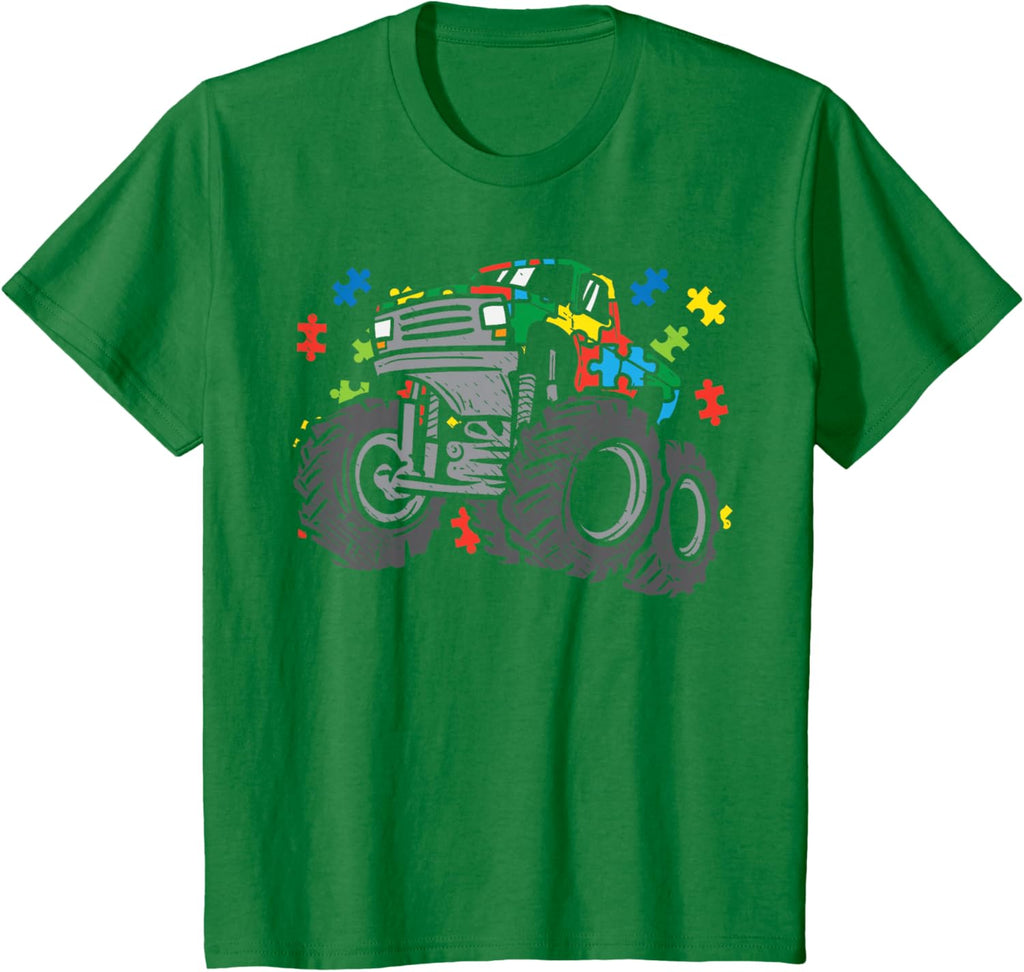 Kids Monster Truck Puzzles Cute Kids Autism Awareness ASD Boys