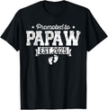 Retro Promoted To Papaw 2025 New Papaw First Father's Day T-Shirt, Small, Black
