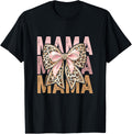 Retro Leopard Mama,Cute Mom Retro Coquette Bow Mother's Day