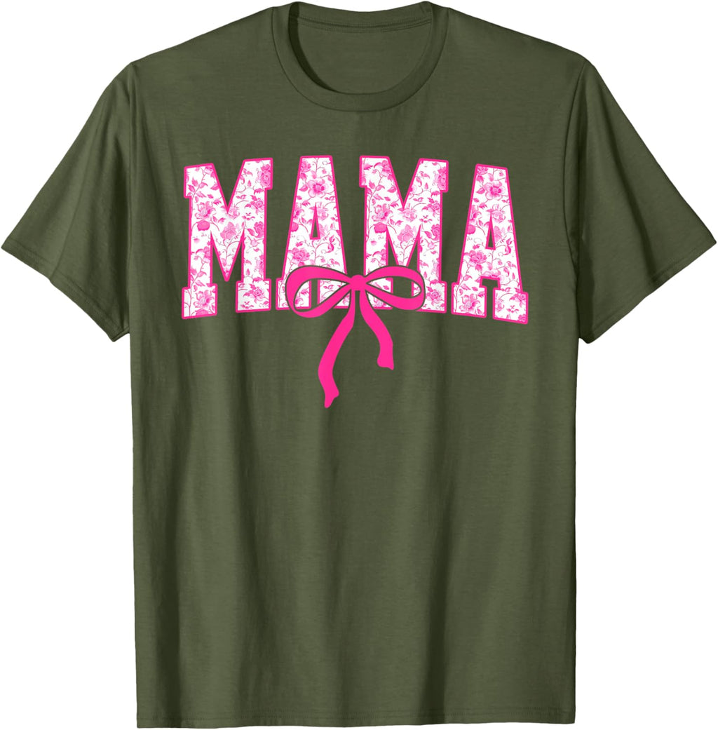 Coquette Pink Chinoiserie Mama Floral Bow Mom Mothers Day