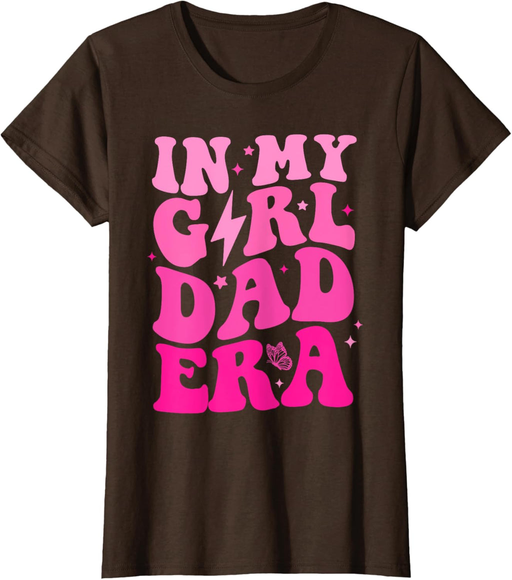 In My Dad Era Girl Groovy Retro Papa Fathers Day