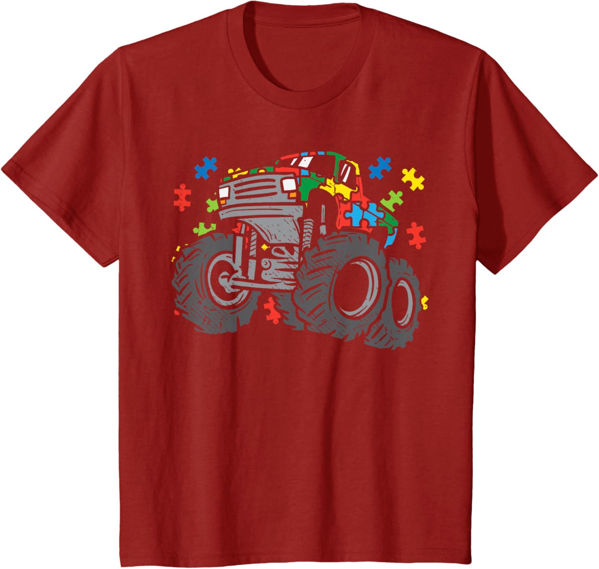 Kids Monster Truck Puzzles Cute Kids Autism Awareness ASD Boys