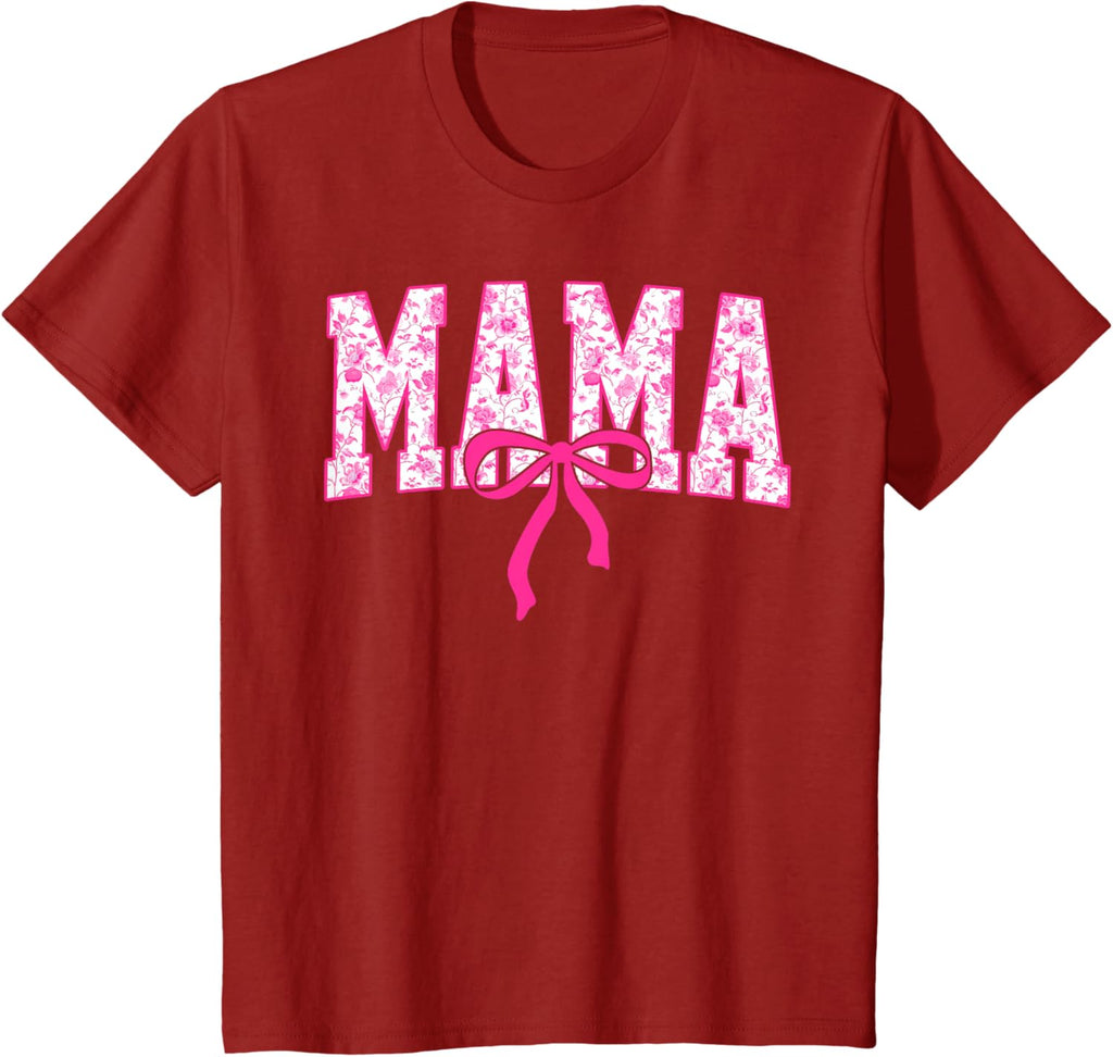 Coquette Pink Chinoiserie Mama Floral Bow Mom Mothers Day